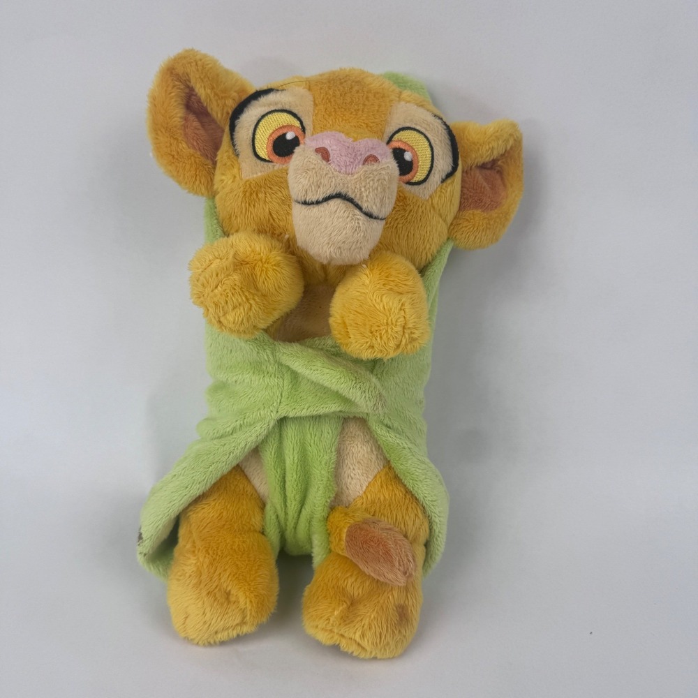 Disney Babies Lion King Simba Plush Leaf Swaddle Purring Belly Works